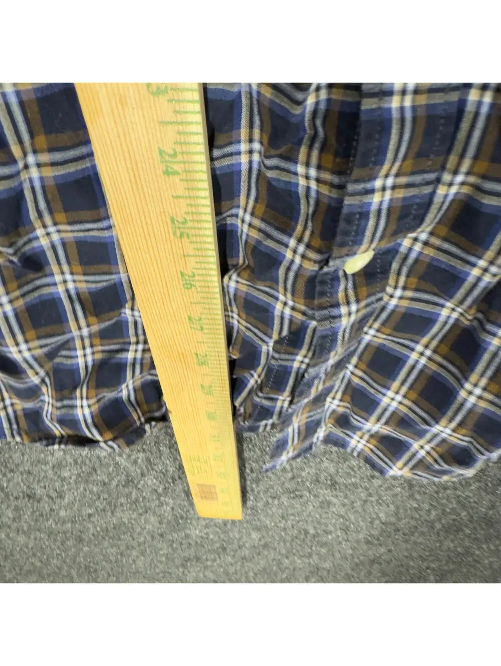 Banana Republic Shirt Men XL Blue Plaid Button Up Collared Long Sleeve Pockets